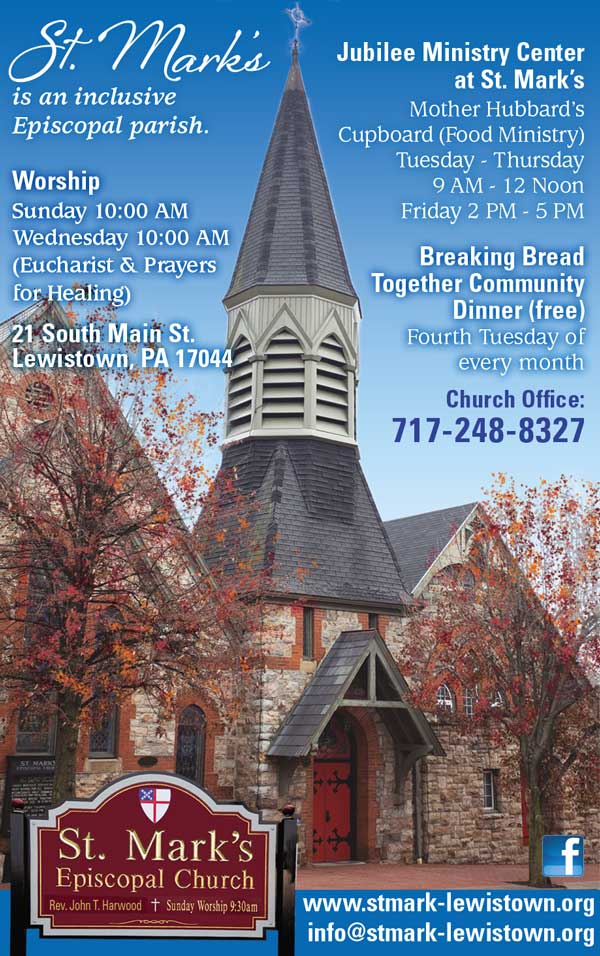 St. Mark's Episcopal Church <center>St. Mark's Episcopal Church | <b><a href="http://www.stmark-lewistown.org/" target="_blank" rel="noopener noreferrer">CLICK HERE to view the website</a></b></center>